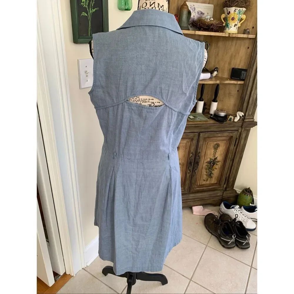 Sharagano Chambray Shirt Dress - Picture 6 of 7
